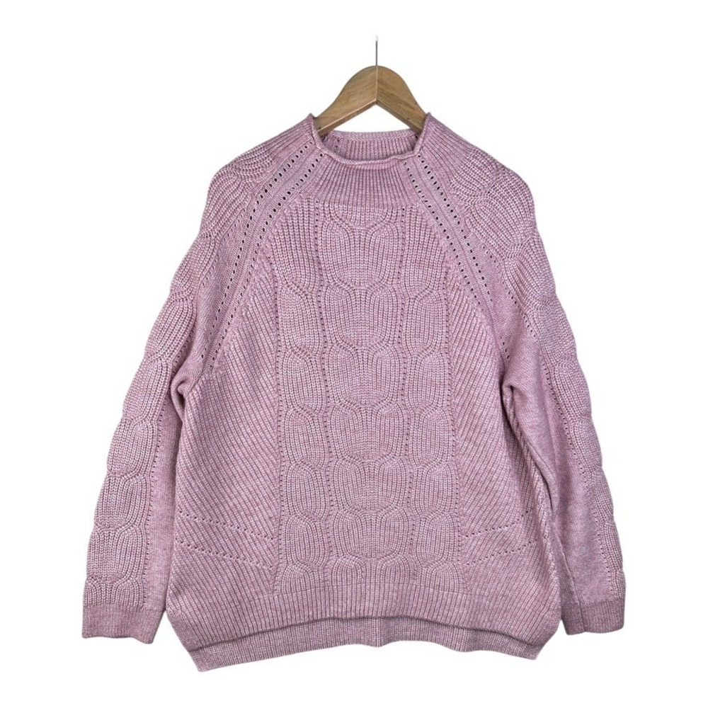 Talbots Sweater Women's‎ Long Sleeve Mock Neck Pink Size Large